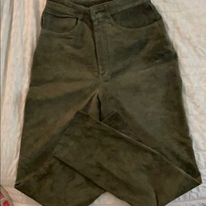 Like new green suede pants